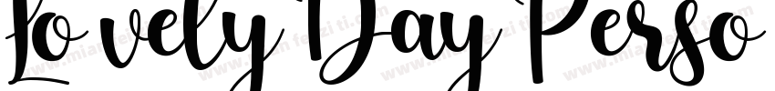 LovelyDayPersonalUse RegularLoveya字体转换